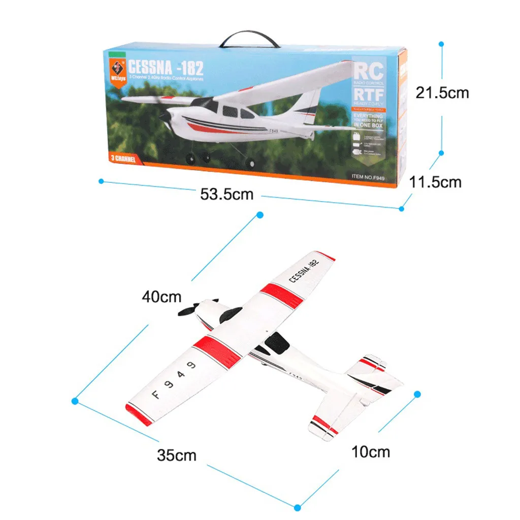 Wltoys F949 2 4g 3ch Rc самолет с неподвижным крылом на открытом воздухе модели самолетов