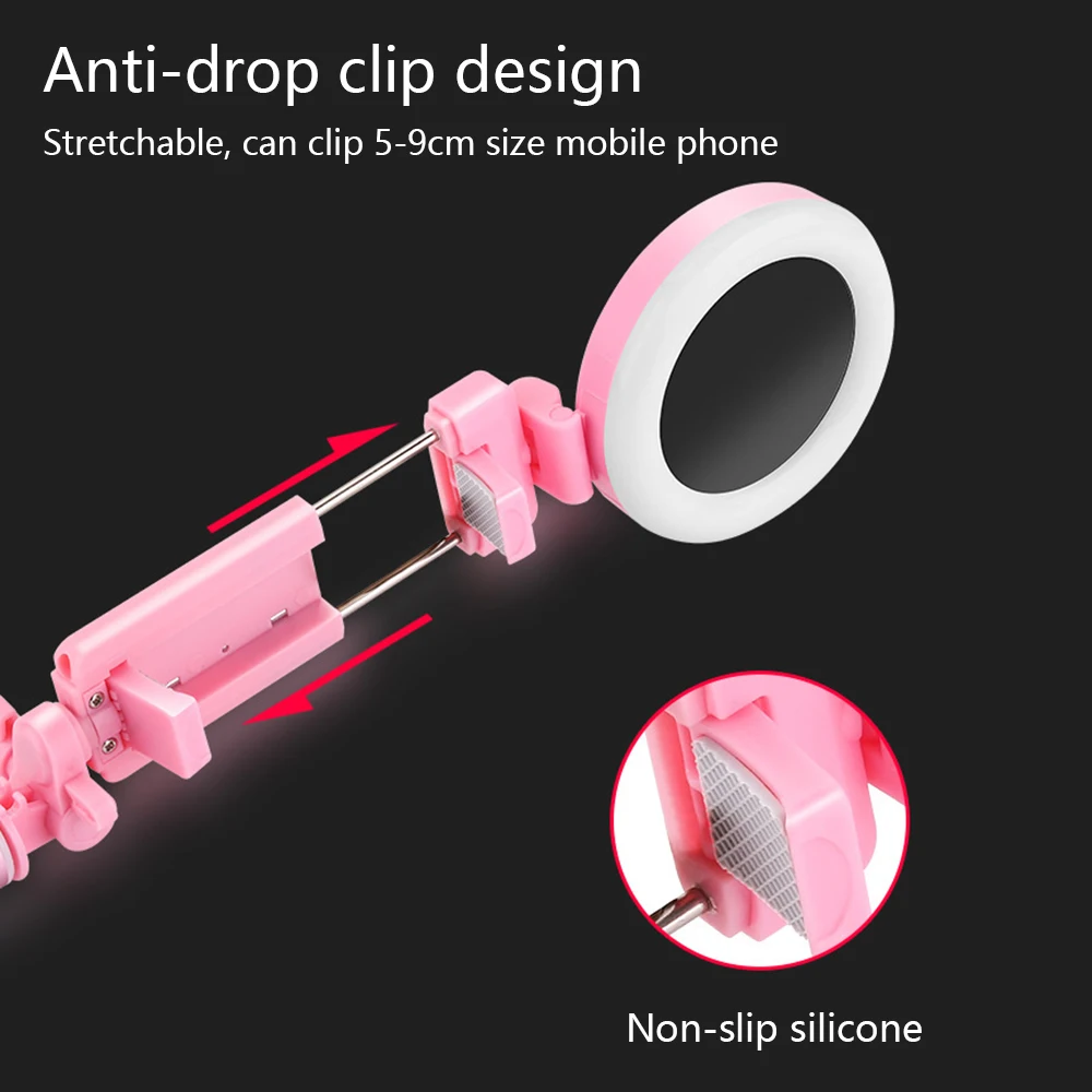 MAMEN 1 7 м выдвижной живой штатив селфи палка поддержка LED кольцо Свет Стенд