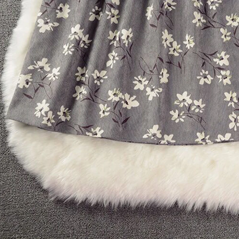 Autumn Winter Women Sweet Corduroy Dress Stand Collar Pleated Print Long Sleeve Femininos Vestidos Mori Girl Elegant L1071 | Женская