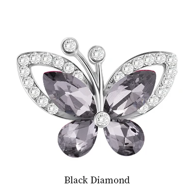 Black Diamond Бабочка в форме кнопки кристалл комбинированная металлическая основа Стразы Стильный Кристалл Стеклянные заостренный кончик для шитья одежды ткань Garmen - Цвет: Black Diamond