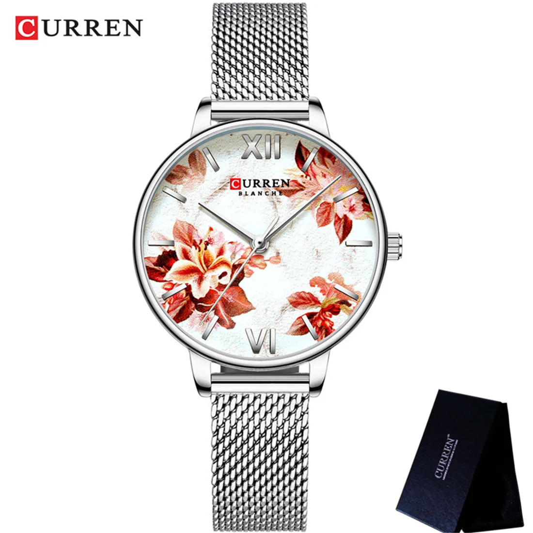 Часы CURREN женские наручные водонепроницаемые брендовые Роскошные модные с