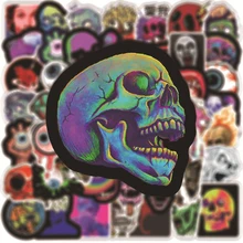 10/30/50pcs/pack Horror Skull Stickers Skateboard Fridge Guitar Phone Laptop Suitcase Bike Car Graffiti Sticker Decal Kid Toy