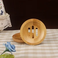 round shape bamboo soap plates trays household storage collection appliances bathroom storage bamboo soap dish storage holder