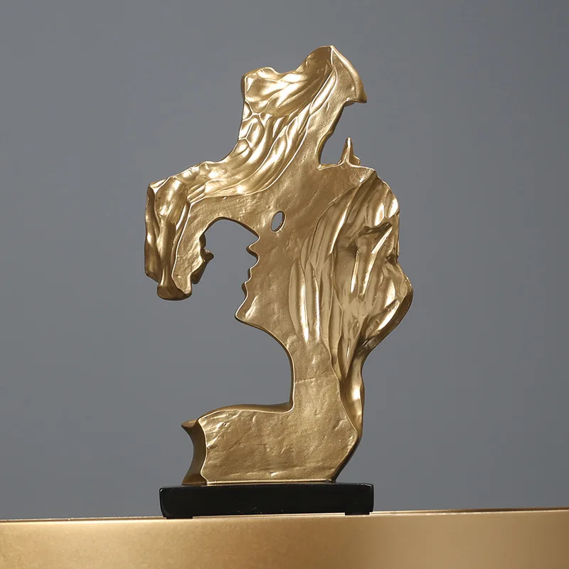 

Nordic Creative Ornaments Modern Minimalist Style Character Sculpture Crafts Couple Kiss Wedding Gifts Gifts