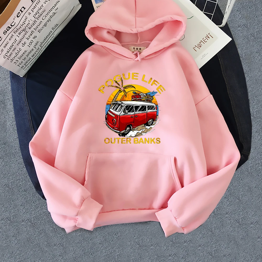 

Japanese Anime Outer banks Sudaderas Funny Tops Loose Casual Outerbanks Hoodies 2021 Winter Sweatshirts Streetwear for Women/men