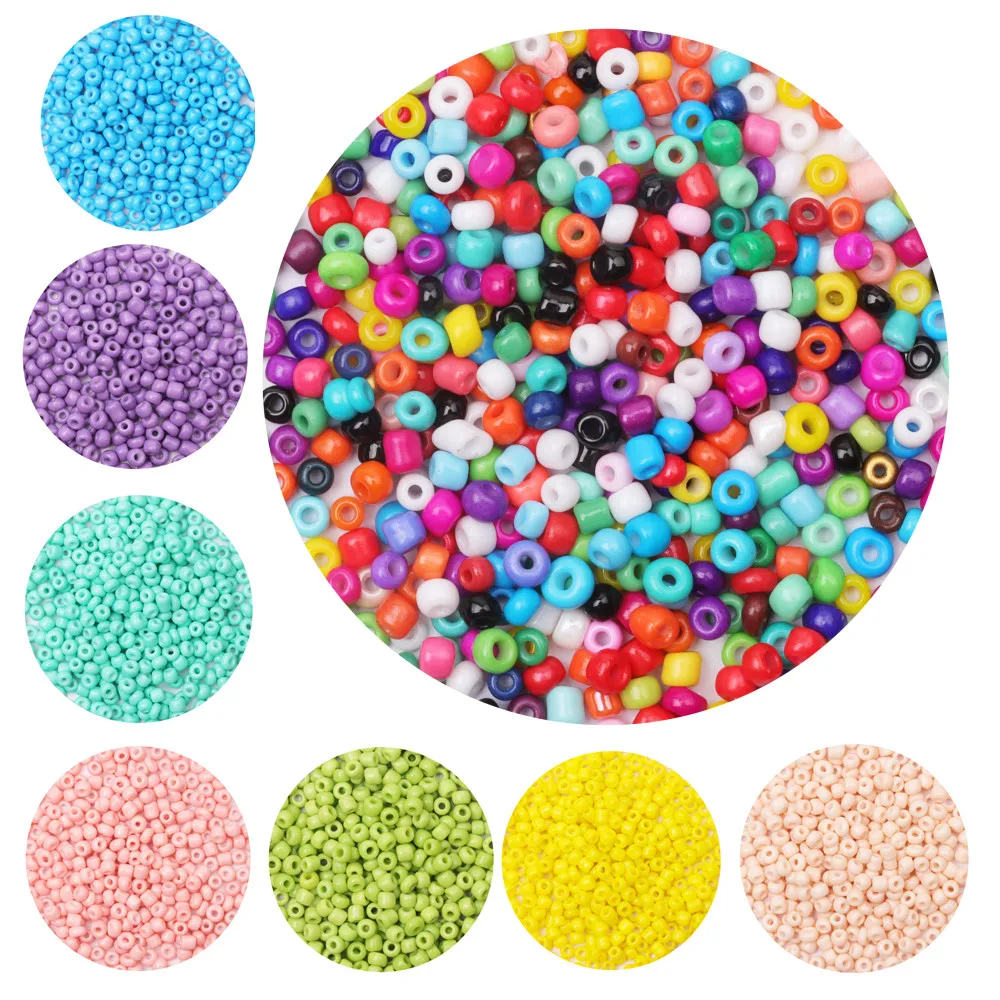 

Making DIY Necklace Bracelet Jewelry Accessories Pure Color Czech Glass Seed Spacer Beads Round Hole Beads