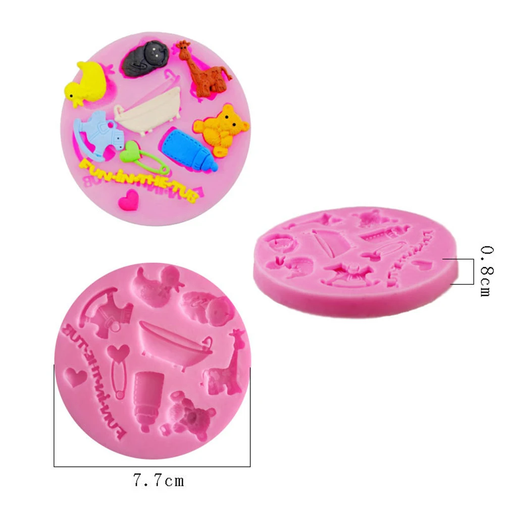 

Shape Cupcake Fondant Cake Mold Candy Bottle Trojan Tools Hand Baby Party Shower