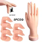 1 шт. Гибкая рука из мягкого пластика + 5 шт. искусственных пальцев для тренировок с ногтями для детской модели инструменты для маникюра