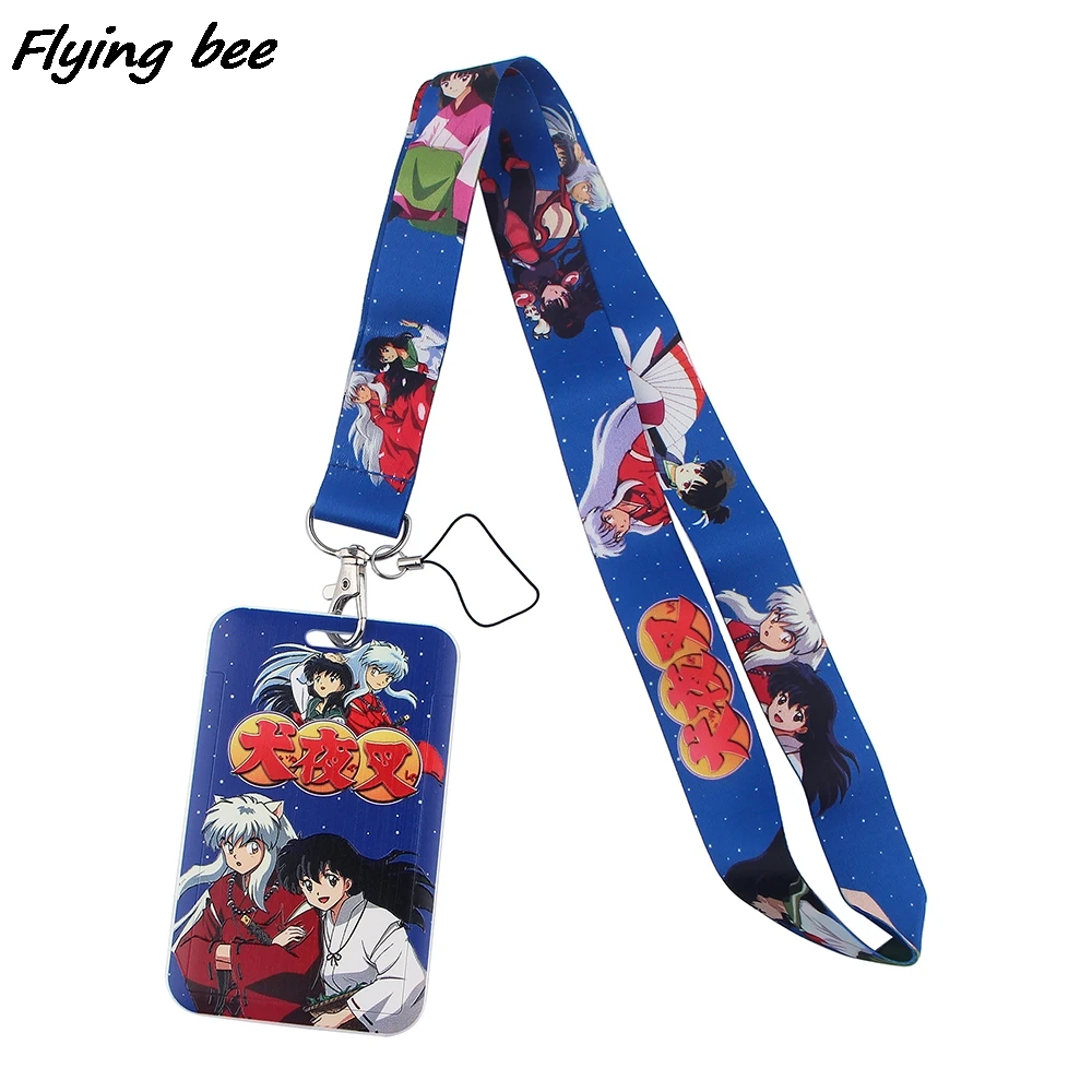 

Flyingbee Anime Lanyard Card ID Holder Car KeyChain ID Card Pass Gym Mobile Phone Badge Key Ring Holder Jewelry X1591