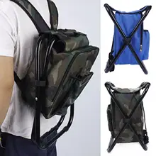 Outdoor Camping Fishing Chair Folding Stool Portable Backpack Cooler Insulated Picnic Bag Hiking Seat Table Bags