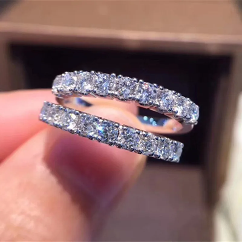 CC кольца для женщин S925 серебро простой кубический цирконий свадебное обещание