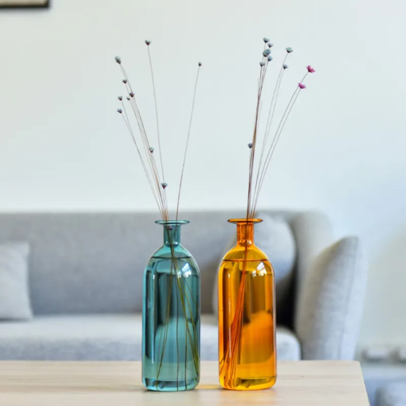 Декоративные деревенские цветочные вазы с одним бутоном стеклянные ретро-вазы