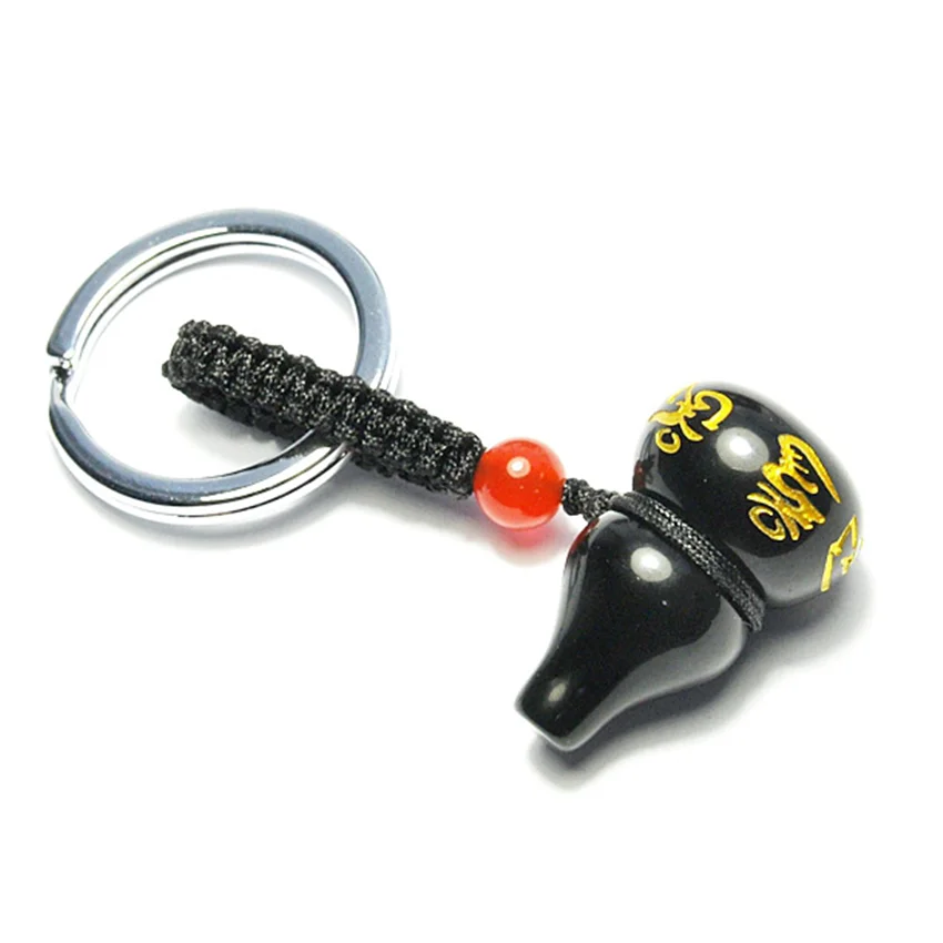 Уникальный посеребренный круглый брелок FYJS ручной работы в форме тыквы черный