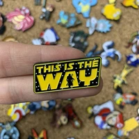 this is the way hard enamel pins novelty english alphabet brooches lapel metal badge backpack scarf button accessories gift
