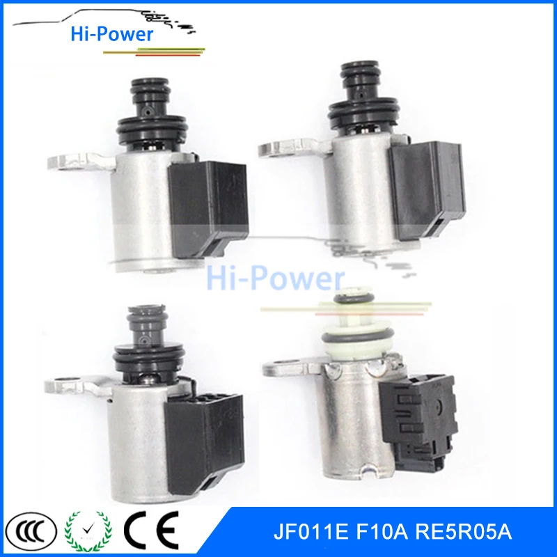 

4 шт. JF011E F10A E0F09B RE5R05A RE0F09A комплект трансмиссии, контрольные соленоиды, датчик давления шагового двигателя для Nissan