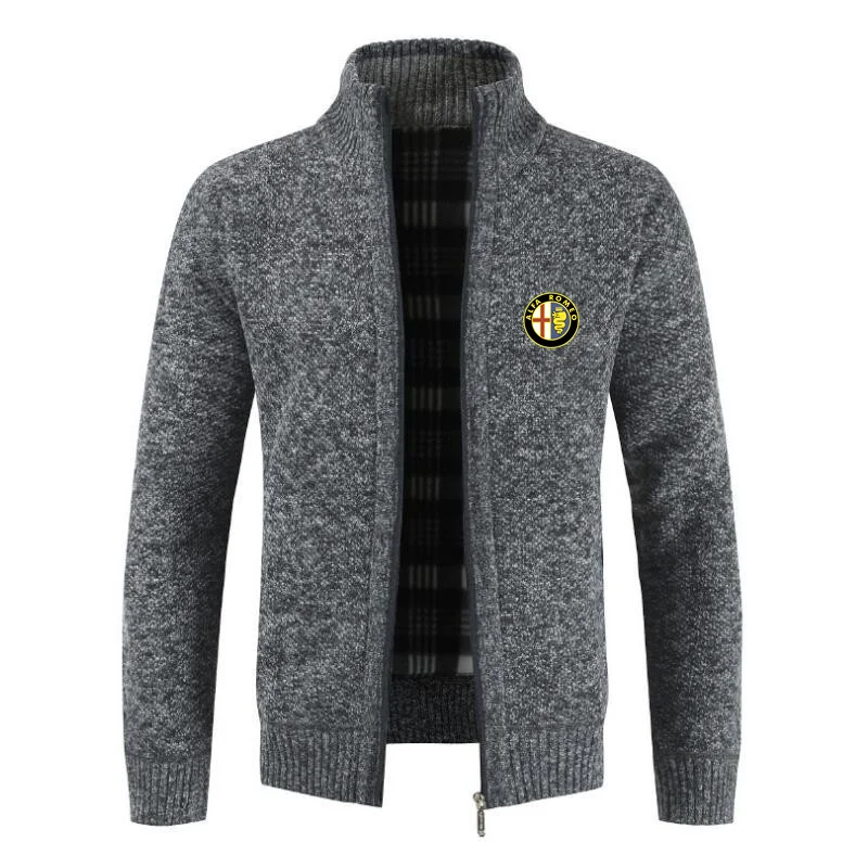 

ALFA ROMEO Fall/Winter 2021 Men's Sweater Coat Wool Sweater Jacket Men's Zipper Knit Warm Sweater Jacket Business Knit Cardigan
