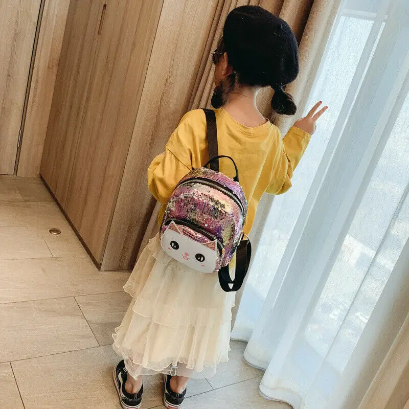 Милые наклейки на ногти рюкзак с блестками для маленьких девочек и мальчиков