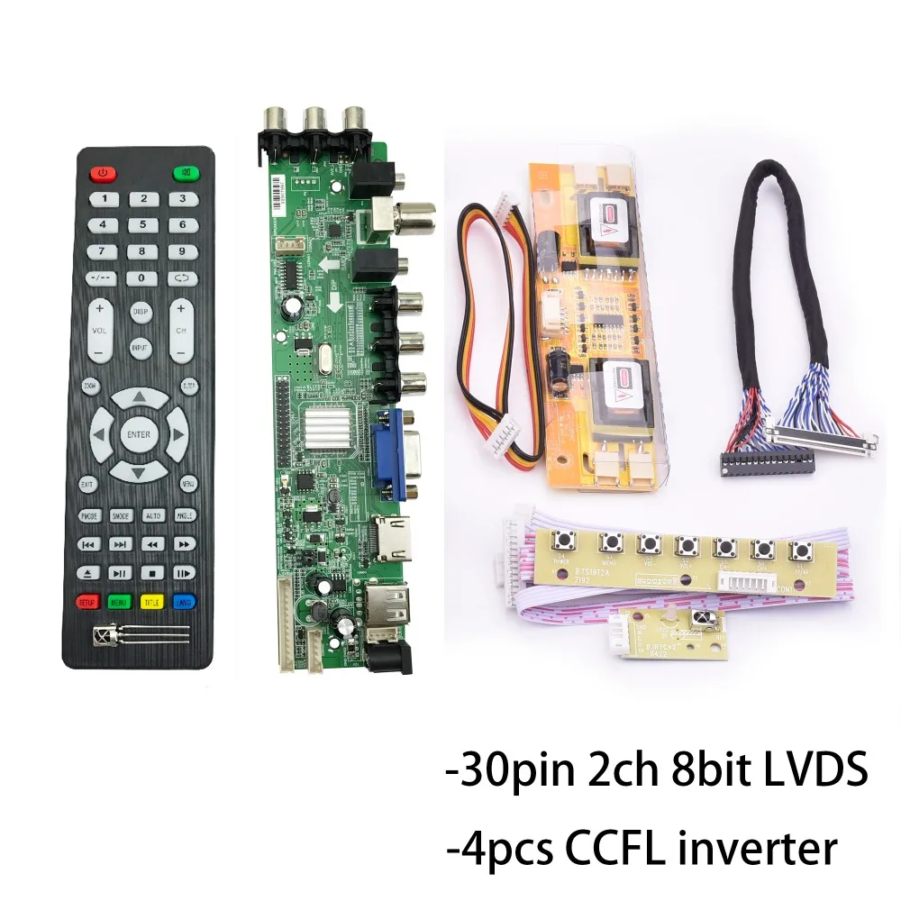 DS. D3663LUA. A81 DVB-T2/T/C цифровой ТВ 15-32 дюймов Универсальный ЖК-дисплей ТВ контроллер драйвер платы для 30pin 2ch, 8-битный