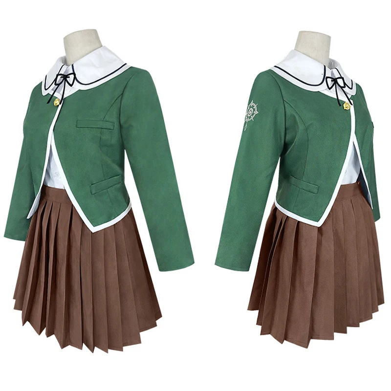 Кума Тихиро Фудзисаки Косплэй костюм Danganronpa парик Для женщин JK форма на Хэллоуин