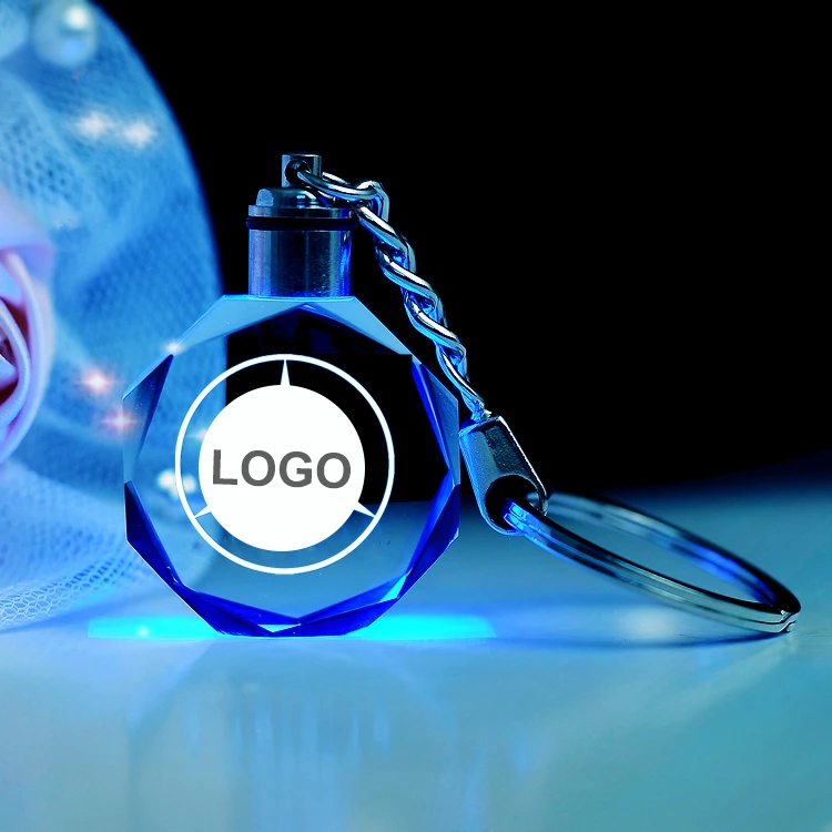 Творческий 3D стекло ручной работы металлические многоцветная Лампа брелок для