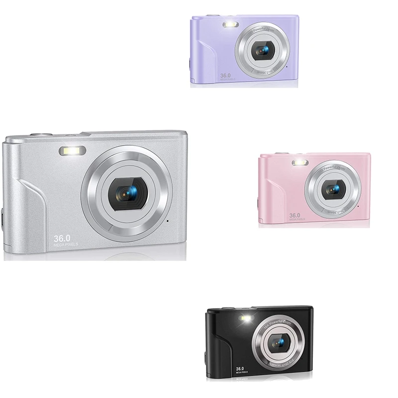 1080P 36.0 Mega Pixels Digital Camera with 16X Zoom LCD Screen Portable Mini Cameras for Students Teens | Электроника