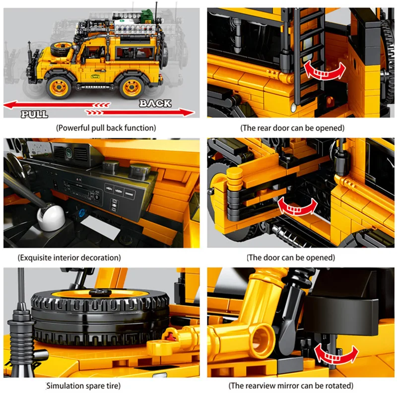 

1053Pcs Bricks Defender Off-Road Vehicle Car City Model Building Blocks Boy Christmas Birthday Gift Kids Toys For Children