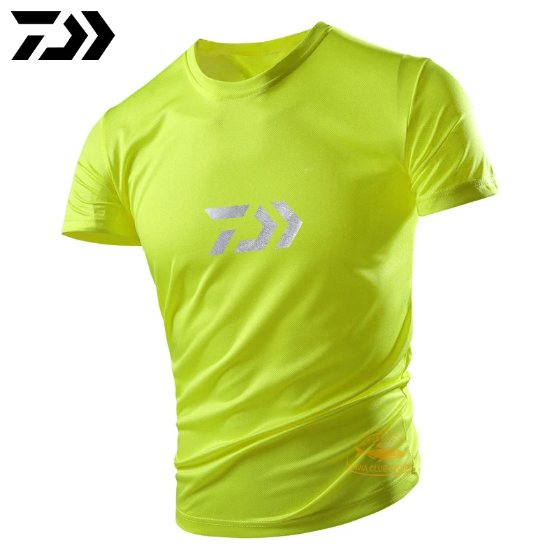 

Daiwa Outdoor Men's Fishing Short-sleeved T-shirt 2020 Summer Solid Color Plus Size Sports Ice Silk T-shirt M-5XL