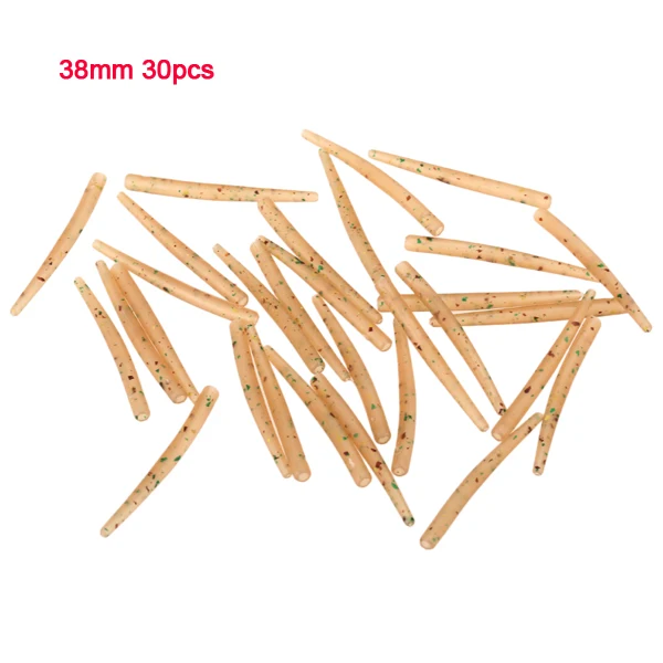 CM 38mm 30pcs 50 шт./лот 54 мм анти запутывание резиновых рукавов соединяется с рыболовный крючок для карпа грубая мягкий резиновый материал рыболовный аксессуар - Цвет: CM 38mm 30pcs