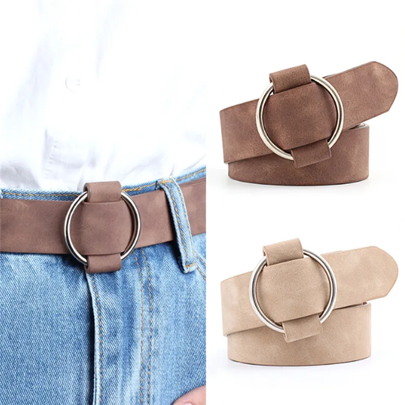 

Fashion Womens Designer Round Casual Ladies Belts For Jeans Modeling Belts Without Buckles Leather Belt Cinturon Mujer