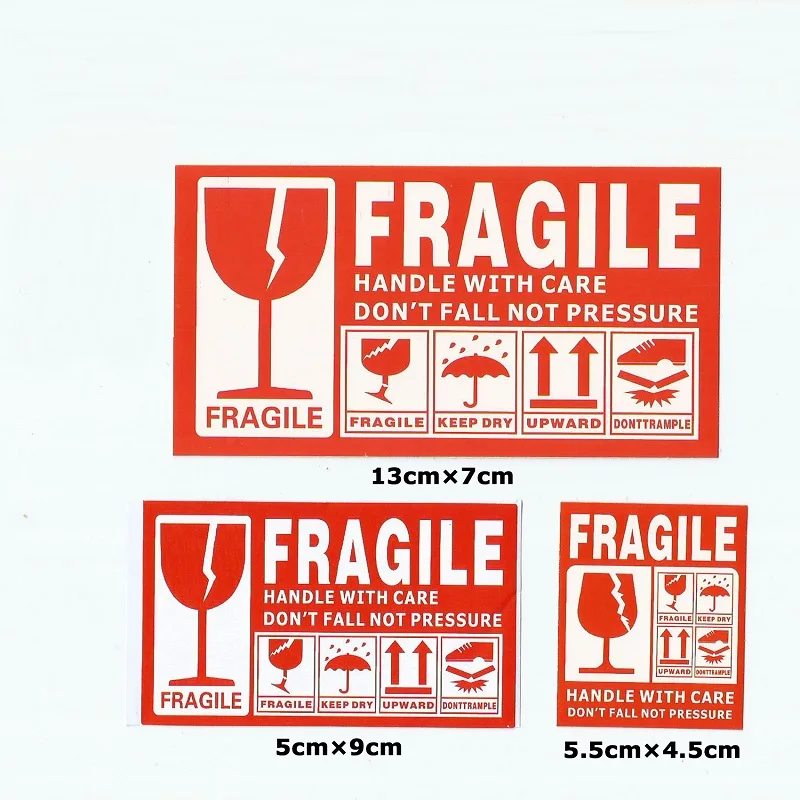 50 шт. английская неустойчивая Предупреждение ющая наклейка для этикеток