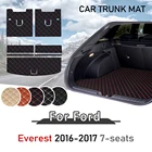 Коврики напольные для багажника Ford Everest 2016 2017, 7 сидений, подкладка для груза, аксессуары грязеотталкивающие для багажника автомобиля