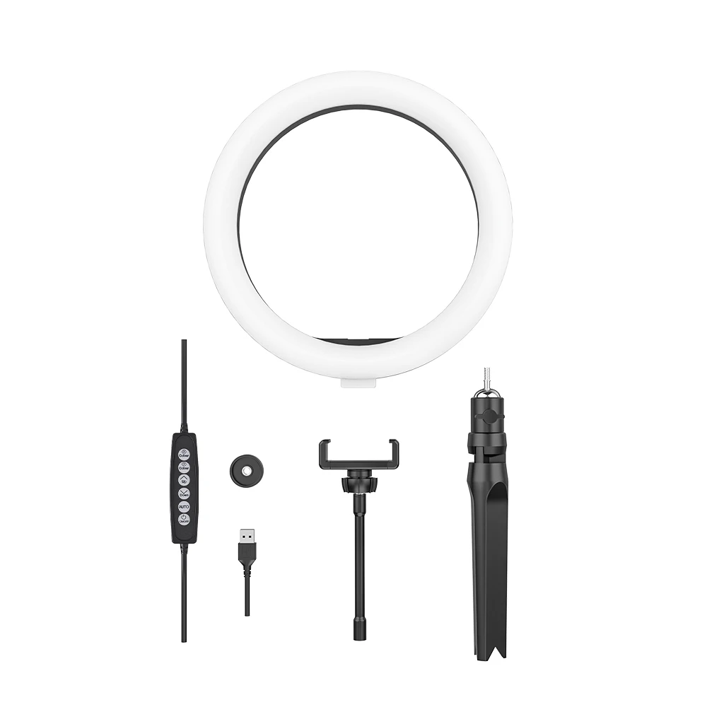 BlitzWolf 26cm LED Ring of Right Light with Tripod Selfie Lamp Ringlight Ringlamp for Youtube Makeup Clothes Photographic | Электроника