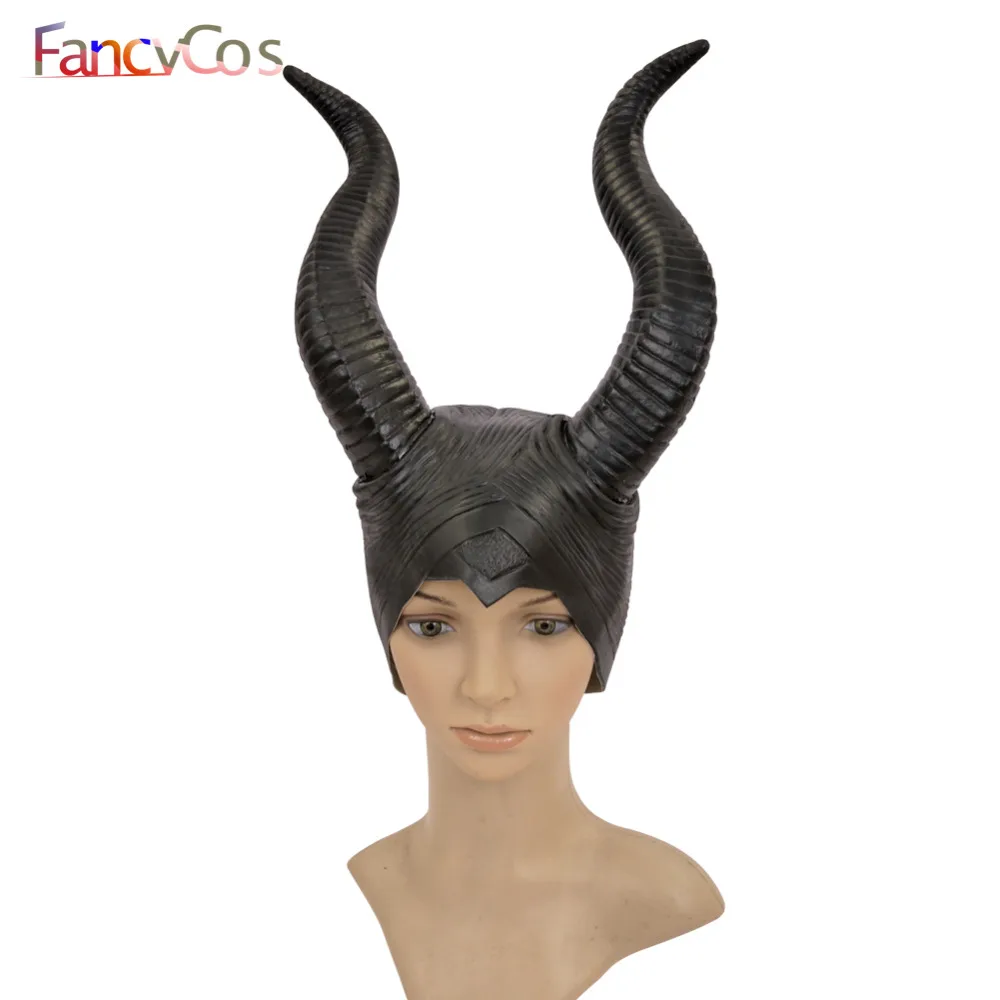 Малефисент платье ведьмы на Хэллоуин головной убор с рогами из искусственной