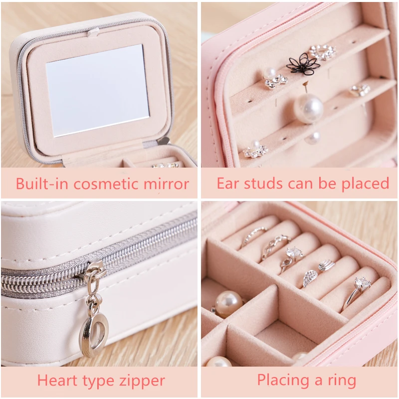 Многофункциональный чехол для хранения ювелирных изделий кожаный Органайзер |