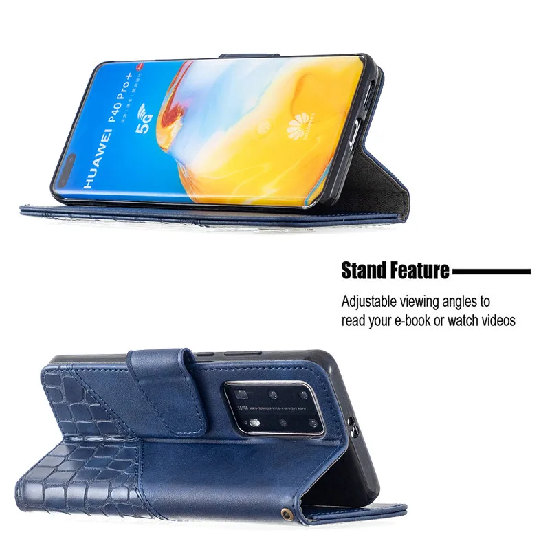 Luxury distinct Case for Huawei P40 Pro Phone Leather Flip Wallet Cover For P 40 Coque Hoesje Capa Shell | Мобильные телефоны и