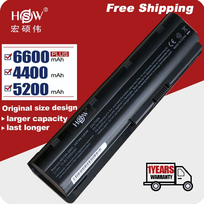 6 ячеек Батарея для струйного принтера HP Pavilion DM4 DM4T DV3 Dv7-2100 G4 G6 G7 G62 G62T G72 MU06 HSTNN-UBOW