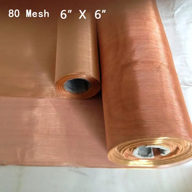 Filter Screen 6*6 inches Copper 80 Mesh 200 microns copper woven mesh fabric 0047&quot Wire Filtration Dry Sift Lab De | Инструменты