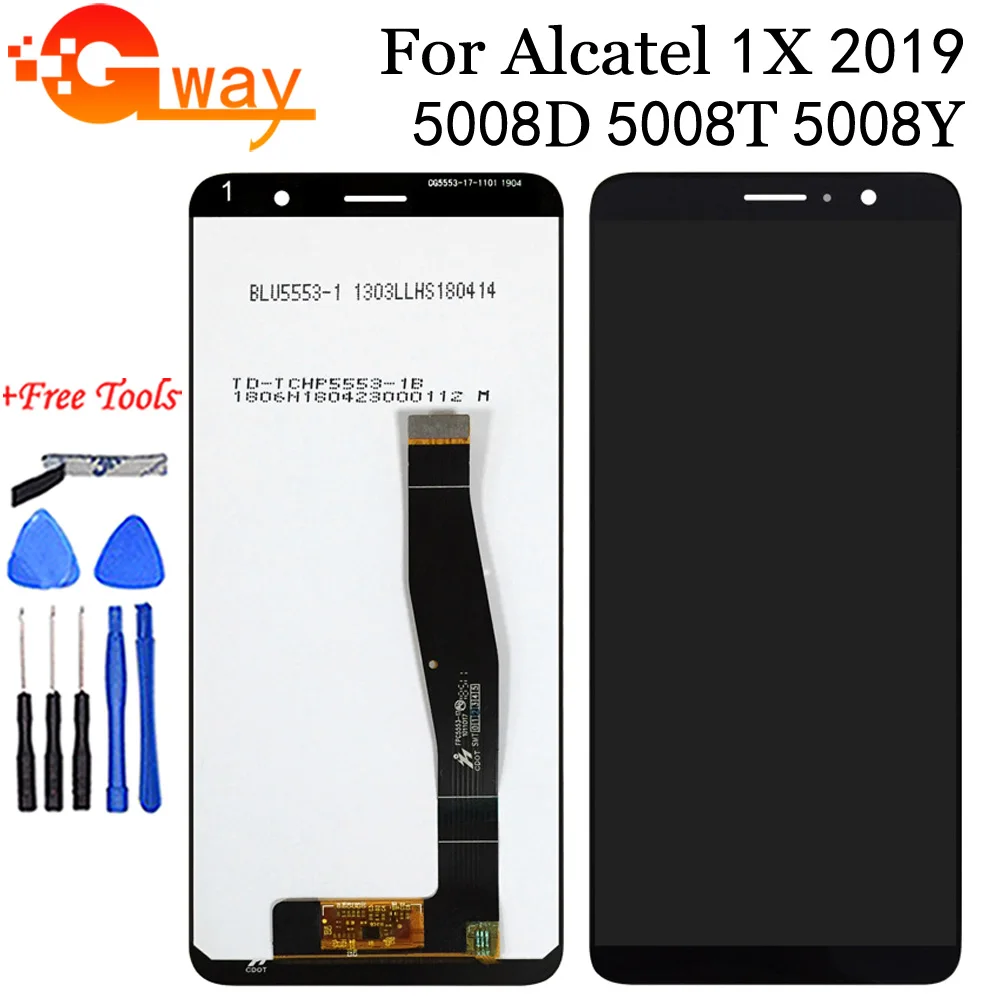 

For Alcatel 1X (2019) 5008T 5008D 5008Y LCD Display Touch Screen Digitizer Assembly For Alcatel 1X 2019 OT5008 LCD Spair Part