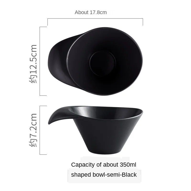 

Creative Nordic Special Shaped Ceramic Bowl Household Fruit Salad Bowl Dessert Bowl Hotel Ins Tableware Bowl Ramen Bowl