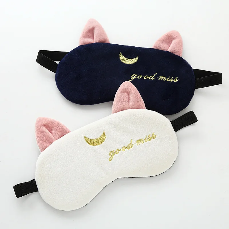 

1PC Moon Luna Cat Plush Eye Mask Anime Glossy Eye Shade Sleep Goggles Cartoon Cat Eye Mask