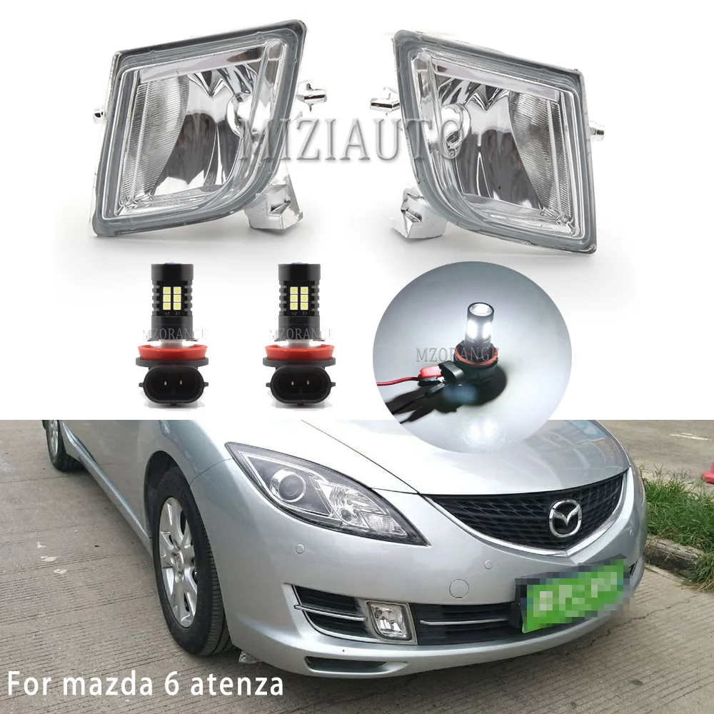 Передний бампер для Mazda 6 Atenza 2008 2009 2010 2011 светодиодный ные противотуманные фары
