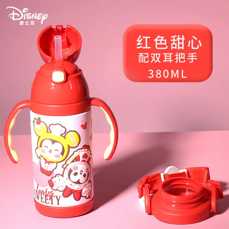 

Disney's new 304 stainless steel vacuum flask handle strap dual-use children's fall resistant portable water bottle
