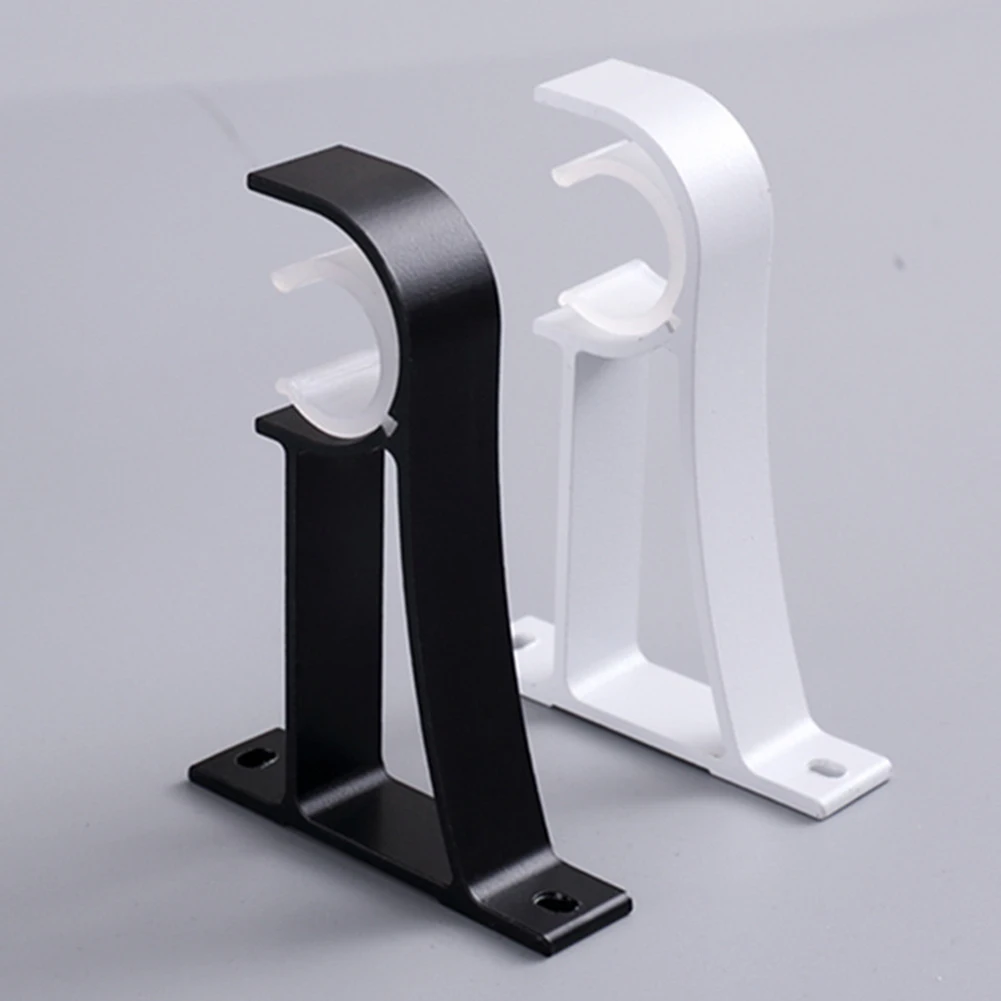 2Pcs Aluminum Alloy Single/Double Curtain Pole Bracket Drape Rod Track Holder 2019 | Дом и сад