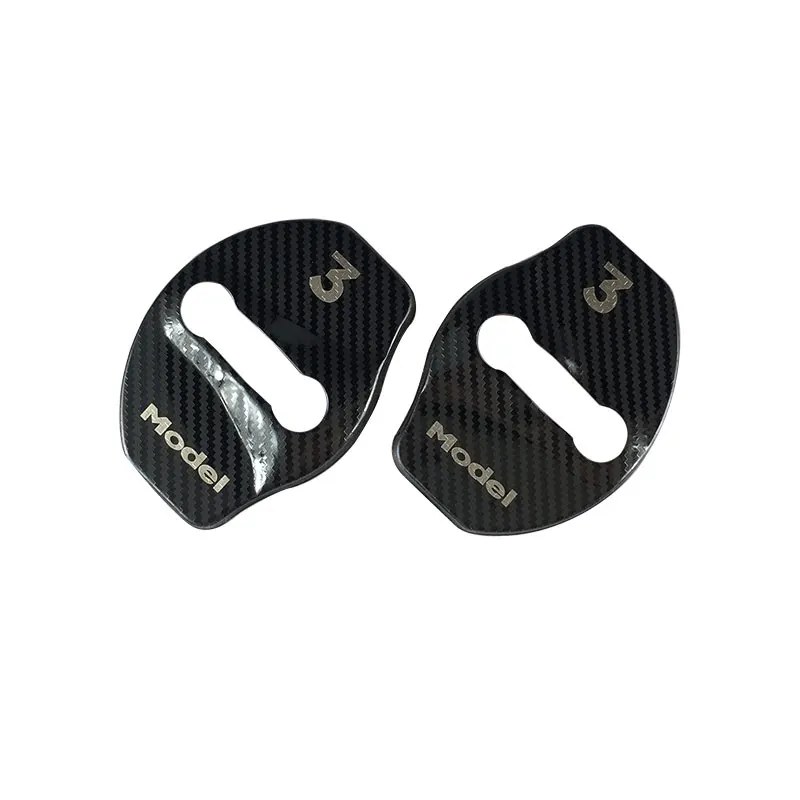 4 шт. Обложка из углеродного волокна для Tesla Model 3|Наклейки салона авто| |