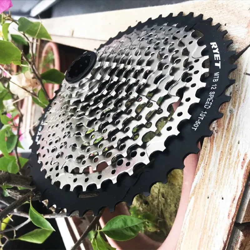RYET 12 Скорость 10 50T велосипеда кассета 12V микро шлицевой MTB 554 г ультралегкий k7 12vCNC