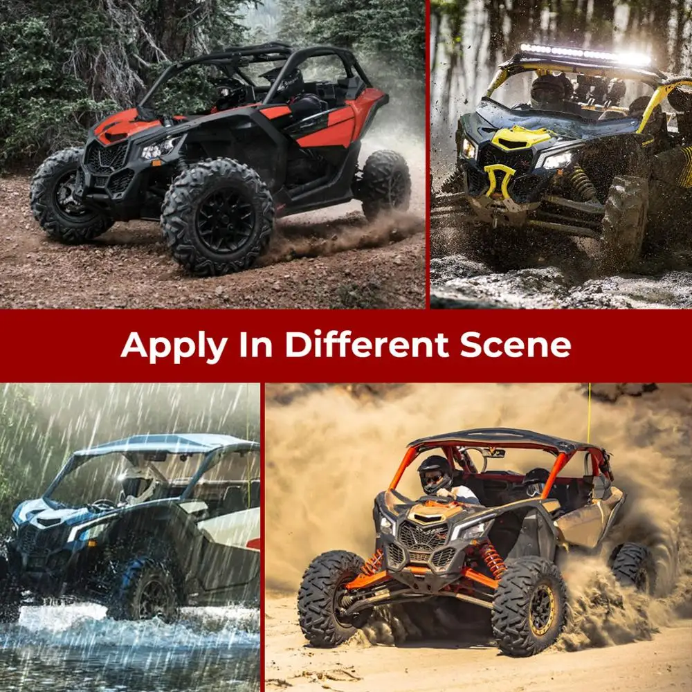 

UTV KEMIMOTO PC Rear Windshield Windscreen for Can-Am Maverick X3 900 HO 4x4 Max R Turbo DPS 2017 2018 2019 2020