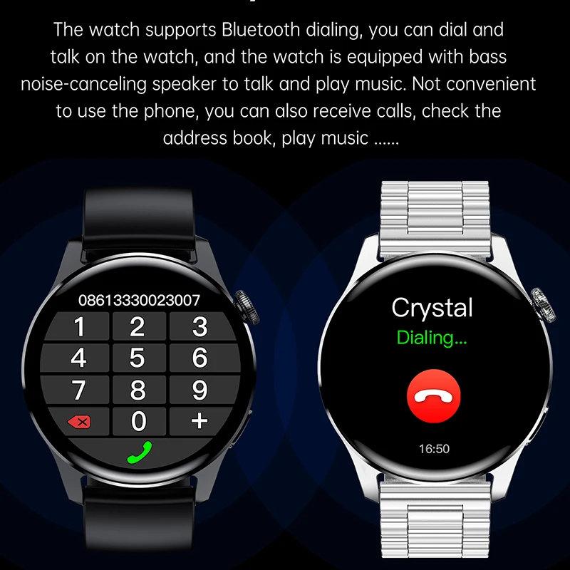 Новые смарт-часы с Bluetooth и вызовом мужские спортивные умные часы полным сенсорным
