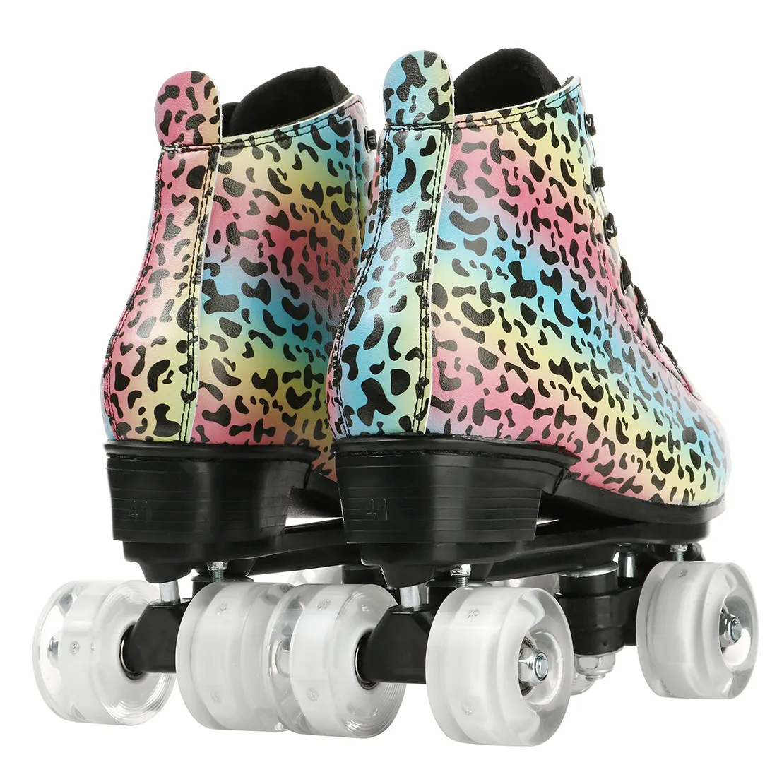 

Fashion Ultra Fiber Roller Skates Sport Lace Double Skating Rollers For Women Men Different Design Breathable Size 37 To 44
