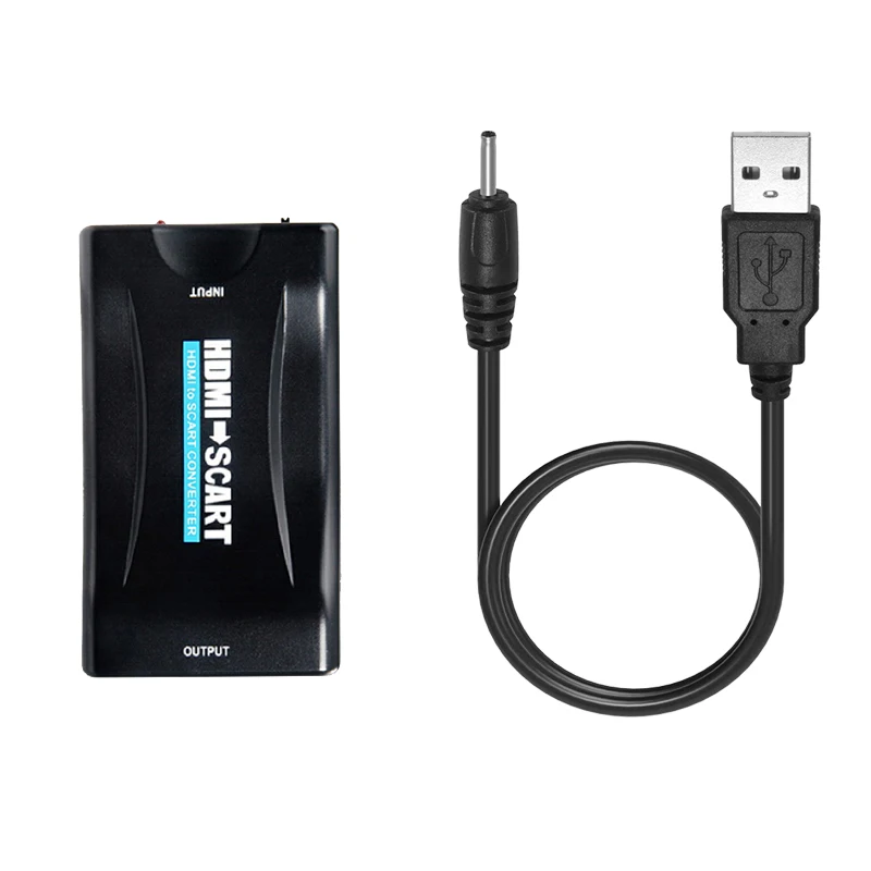 HDMI в Scart AV конвертер адаптер HDMI в Scart out поддерживает до 1080 P/60 hz HDMI вход(видео+ аудио поддерживается через scart