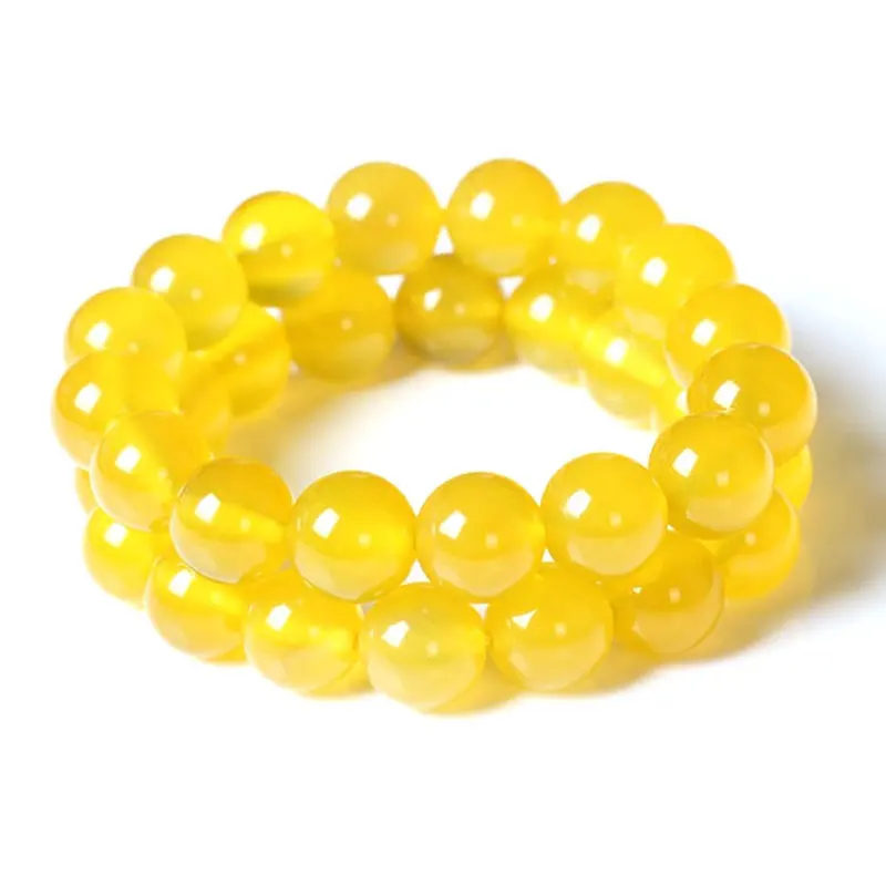 Браслет из желтого камня бусины Стрейчевые амулет браслеты натурального ручной